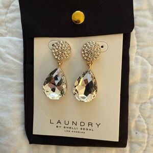 Laundry by Shelli Segal Crystal Teardrop Earrings